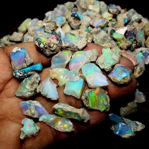 Piedra Preciosa de Ópalo Natural Seco de Etiopía, Grado AA, Grande, con Juego de Color/Fuego, 5000 Quilates, para Joyería - Product Image 4