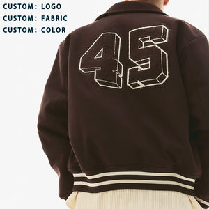Chaqueta universitaria para hombre, ropa de calle Vintage, chaquetas con letras, chaqueta de béisbol Bomber con cuello vuelto gráfico, Unisex - Product Image 3