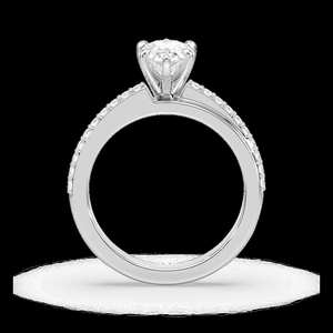Bague de fiançailles en diamant de laboratoire taille marquise de 1,20 ct, certifiée IGI, or massif 14 carats - Product Image 2
