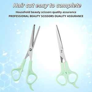 Kit profesional de corte de pelo de peluquero de acero inoxidable de 6,7 pulgadas, tijeras de adelgazamiento, peine y tijeras, herramienta profesional para adelgazar el cabello - Product Image 5