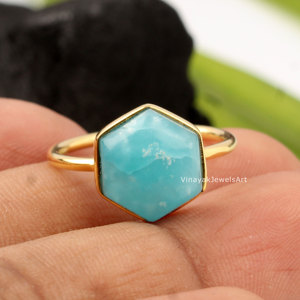 Belle lunette en malachite naturelle ovale 8x10mm bague en argent sterling 925 plaqué or avec pierres précieuses pour la fête de mariage des femmes - Product Image 6