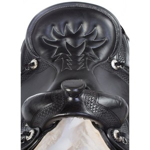 Selle de cheval occidentale en cuir véritable de Shyam International 100% fabriquée à la main en Inde - Product Image 6