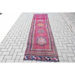 Alfombra de pelo medio ecológica de lana negra Rosa étnica de 2,7x9,5 pies estilo turco clásico Patchwork rectángulo comedor dormitorio - Product Image 1