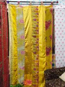 Cortina Vintage de Seda Amarilla para Decoración del Hogar, Versátil para Dormitorio, Sala de Estar, Comedor u Oficina - Product Image 6