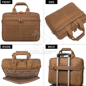 Custom Design Genuine Leather <b>Laptop</b> Bag Padded Carry <b>Case</b> Wholesale Price 2026 High Quality <b>Laptop</b> Bag For Best Online Sale - Product Image 4