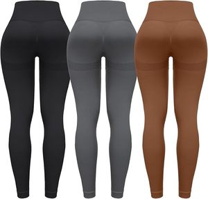 Leggings de yoga pour femmes sur mesure de haute qualité couleur unie taille élastique taille moyenne Type pour entraînement de fitness quantité minimale de commande bas à vendre - Product Image 6