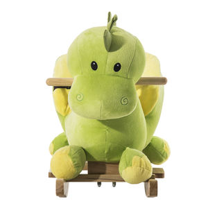 HOMCOM Wooden Dinosaur <b>Rocking</b> <b>Horse</b> for <b>Kids</b> 60x33x45cm - Product Image 4