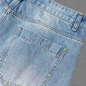 Lavage sur mesure jambe droite baggy jambe large jean nouvelle mode rue décontracté hommes jean pantalon - Product Image 5