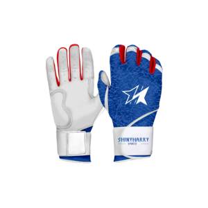 Gants de frappeur de baseball professionnels en cuir, logo personnalisé, manchette courte et longue, tissu respirant durable, ambidextre, gauche, vente en gros - Product Image 4