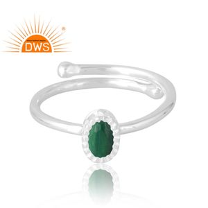 Dernière vente en argent Sterling 925 malachite naturelle bague en pierres précieuses bijoux personnalisés pour les femmes cadeau pour elle - Product Image 3