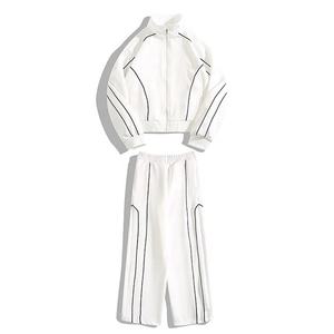 OEM coupe-vent survêtement veste en nylon avec fermeture éclair ensemble pantalon de survêtement jogging bandes personnalisées nylon polyester survêtement pour hommes - Product Image 1