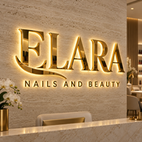 Enseigne lumineuse personnalisée à lettres canal, éclairée par LED, pour logo d'entreprise, enseigne extérieure, logo de réception, enseigne de magasin, panneau de devanture