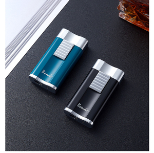 Encendedor de cigarros plano clásico a prueba de viento, encendedor de Metal de fuego único, encendedor de regalo con logotipo personalizado - Product Image 5