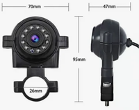 Caméra de vue latérale AHD 1080P pour camion, bus, camping-car | Solution de sécurité anti-angle mort étanche IP69K avec marquage E-mark CE pour véhicules lourds