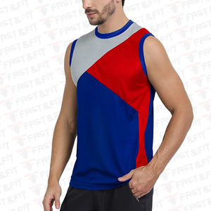 Nouveauté : débardeur de sport pour homme grande taille, respirant, séchage rapide, 100% coton, avec couleur et logo personnalisés, fabriqué au Pakistan - Product Image 2