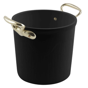 ถังน้ำแข็งแชมเปญโลหะเกรดสูงเคลือบด้วยผงสีดำสำหรับบาร์และปาร์ตี้ - Product Image 4