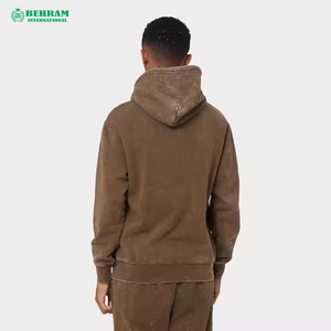 Hoodie de qualité supérieure au design tendance, couleur unie, personnalisable, en molleton de coton biologique lourd, en tissu éponge français, respirant et à séchage rapide - Product Image 2