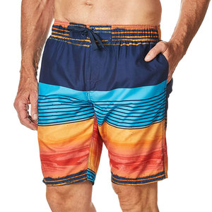 กางเกงขาสั้นบอร์ดพรีเมี่ยมของผู้ชายกางเกงขาสั้นสำหรับวิ่งชายหาดฤดูร้อนพิมพ์ลายซับลิเมชันหลากสีดีไซน์งาน OEM - Product Image 1