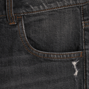 Jeans de Hombre Casuales de Estilo Urbano, Lavado Enzimático, Corte Recto, Cintura Media, Ajuste Holgado, Algodón con Spandex, con Logotipo Frontal - Product Image 4