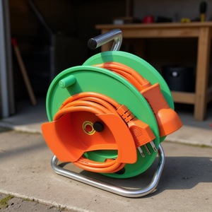 Carrete de Cable Eléctrico de 1P (15m) Naranja y Verde H05VV-F 3x1.5 mm² PP0705 para Carga y Estación de Energía - Product Image 3