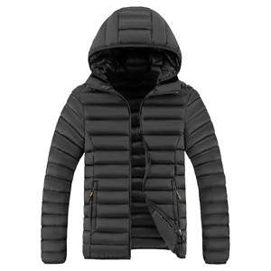 เสื้อแจ็คเก็ตพัฟเฟอร์แบบมีฮู้ด หนา ทรงเข้ารูป สไตล์ลำลอง สำหรับผู้ชาย เหมาะสำหรับใส่กลางแจ้ง - Product Image 1