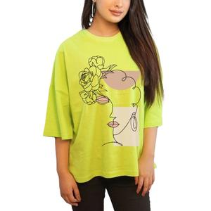 Camiseta Informal al por Mayor para Mujer, Talla Grande, Lisa, 100% Algodón, con Logotipo Personalizado Impreso, de Bangladesh - Product Image 1