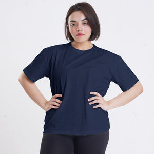 T-shirts pour femmes de qualité supérieure vêtements décontractés coupe ample coton bio doux solide t-shirts impression personnalisée à manches courtes pour l'été - Product Image 2