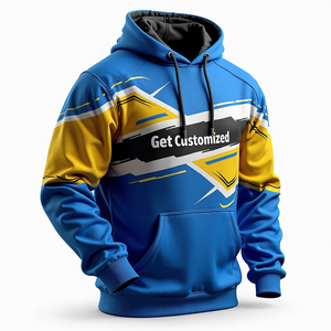 Sudadera con Capucha Extra Grande Personalizada para Hombre, Algodón Básico Combinado, Ropa Urbana Sublimada, Informal y Duradera para Uso Diario - Product Image 5