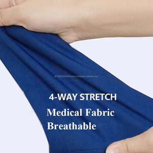 Matériau en tissu extensible 4 voies respirant pour ensemble de costume de gommage uniforme d'hôpital personnalisé pour hommes et femmes (vérifié par PayPal) - Product Image 6