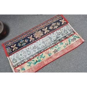 Vintage 1.6 X 2.7ft Beige Turc Laine Tapis À La Main Classique Grande Surface Abstrait Patchwork Motif Latex pour Couloir Chambre Décor - Product Image 2
