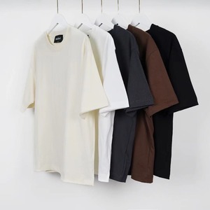 Logo personnalisé de haute qualité 260 GSM 100% coton T-shirt vierge épaule tombante longueur courte Box Fit Oversize Boxy T-shirt pour hommes - Product Image 2