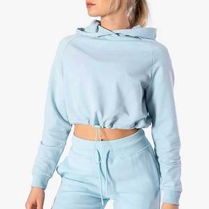 Sudadera con Capucha Corta para Mujer al por Mayor, Sudadera de Forro Polar Ligera, Transpirable y Ecológica para Hacer Ejercicio en el Gimnasio - Product Image 4