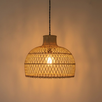 Abat-jour de lampe suspendue en bambou et rotin naturel, fait main, moderne, écologique, couleur personnalisée