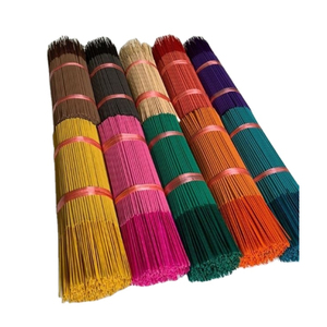 Bâtons d'encens colorés faits à la main de 9 pouces, écologiques, très recherchés, de haute qualité, pour la décoration intérieure, les mariages, les cérémonies religieuses indiennes - Product Image 1