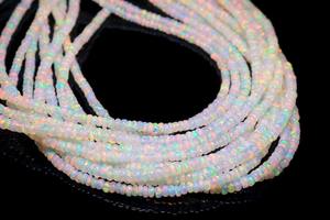 ลูกปัดโอปอลเอธิโอเปียสีขาวธรรมชาติ AAA หลายสี ประกายสวยงาม รูปทรงรอนเดลล์ เรียบเนียน ไม่มีการประดับตกแต่ง  รับรองโดยผู้ตรวจสอบอิสระ สำหรับทำเครื่องประดับ - Product Image 2