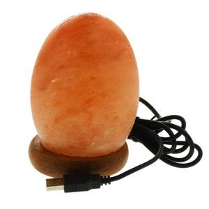Lampe au sel de l'Himalaya rose écologique de haute qualité sculpté oeuf artisanat naturel poli avec un style d'amour-vente en gros - Product Image 1