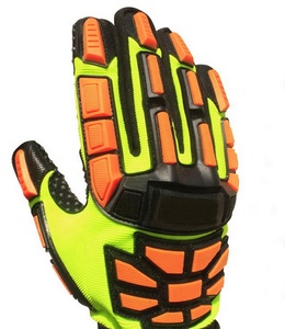 Guantes DE TRABAJO DE SEGURIDAD DE cuero resistente y TPR con logotipo personalizado Guantes protectores de algodón y gas de aceite antivibración Nivel 5 Resistencia al corte - Product Image 2