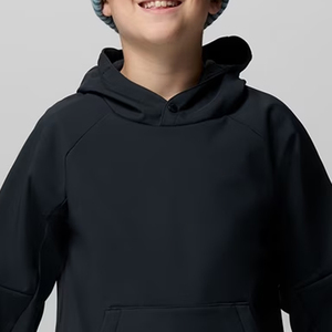 Veste en tissu polyester pour garçons, pull-over, design uni, logo personnalisé, tissu de haute qualité et poches kangourou, pas cher - Product Image 2