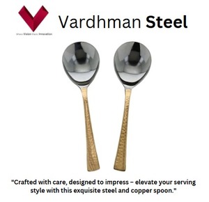 Cuchara para Servir de Acero y Cobre, Cuchara para Servir de Metal, Cuchara para Servir de Aleación, Cuchara de Acero Inoxidable y Cobre, Cuchara para Servir - Product Image 2
