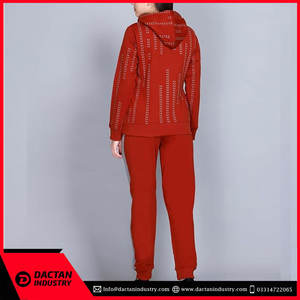 Conjunto de chándal de lana de alta calidad para mujer, servicio OEM, logotipo transpirable impreso para la temporada de invierno, las mejores opciones al por mayor - Product Image 4