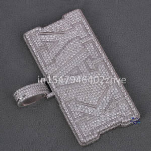 Goteo Hip Hop 925 plata esterlina Moissanite diamante colgante con VVS claridad diamantes da un toque único de Glam - Product Image 3