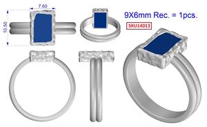 Bagues en argent sterling 925 avec pierre précieuse en labradorite de forme rectangulaire, pour mariage, fiançailles, fête, plaquées rhodium, bijoux fins pour femmes - Product Image 6