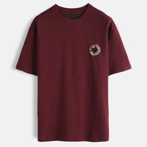 T-shirts en coton respirant de haute qualité 100% Impression en relief T-shirt pour hommes Logo personnalisé Motif uni Impression en relief T-shirts - Product Image 2