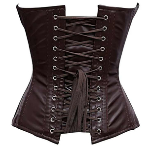 New Premium Quality Breathable Leather Corset Sexy Bustier Top Gothic Body Shaping Shapewear <b>Vest</b> Women Body <b>Slimming</b> Belly - Product Image 3