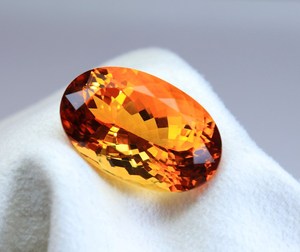 Pierres précieuses à facettes en citrine naturelle-Gemmes de citrine taillées ovales-Pierre de haute qualité à ombrage profond pour la fabrication de bijoux en or ou en argent - Product Image 1