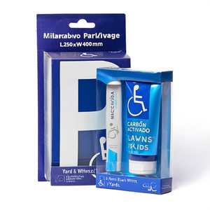 Señalización de Estacionamiento para Discapacitados L250xW400mm Plástico Azul/Blanco para Césped y Jardines - Product Image 2