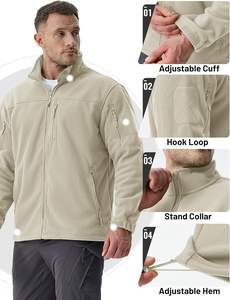 Chaquetas de Forro Polar de Algodón Personalizadas de Nuevo Diseño, Chaqueta Cortavientos para Exteriores con Media Cremallera y Capucha, Chaqueta de Motocicleta Negra de Poliéster para Hombre - Product Image 3