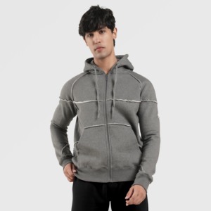 Sudadera con Capucha Charcoal Rigger, Estilo Desgastado, 100% Algodón, Felpa Francesa, Talla Grande, Ropa Urbana de Invierno para Hombre, de XXS a 6XL - Product Image 2