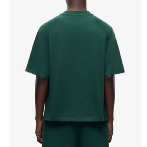 T-shirts pour hommes surdimensionnés et lourds avec logo imprimé personnalisé, style streetwear, épaules tombantes, BD 100% coton, uni, logo sur le devant - Product Image 3