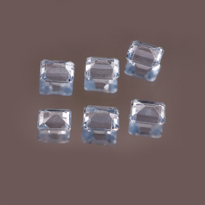 Saphir bleu ciel cultivé en laboratoire, taille octogonale 2x3mm, facetté, calibré, pierre précieuse certifiée pour la fabrication de bijoux, vente en gros - Product Image 3